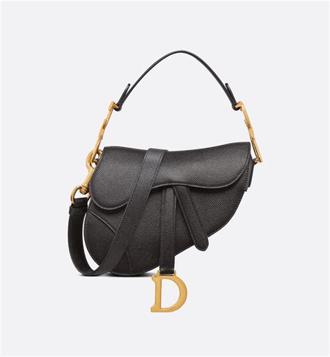 christian dior all black saddle bag|dior saddle pouch with strap.